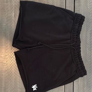 YoungLA Black Athletic Shorts Soft Fabric Elastic Waistband